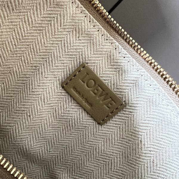 BORSA LOE LUNA HOBO 28 IN PELLE DI VITELLO BEIGE CREMA