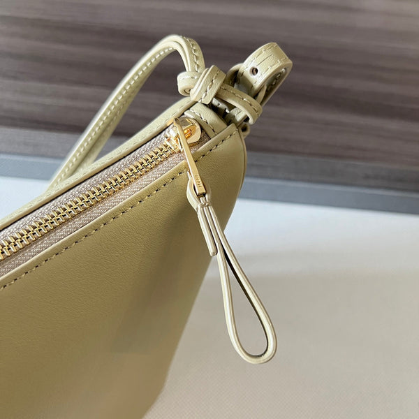 BORSA LOE LUNA HOBO 28 IN PELLE DI VITELLO BEIGE CREMA