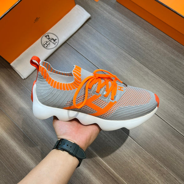 SNEAKER SLIP-ON HM FLEX IN TESSUTO INTRECCIATO GRIGIO CHIARO