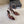 CROSS STRAP HIGH HEEL IN CHESTNUT SILK GOLD CHAIN