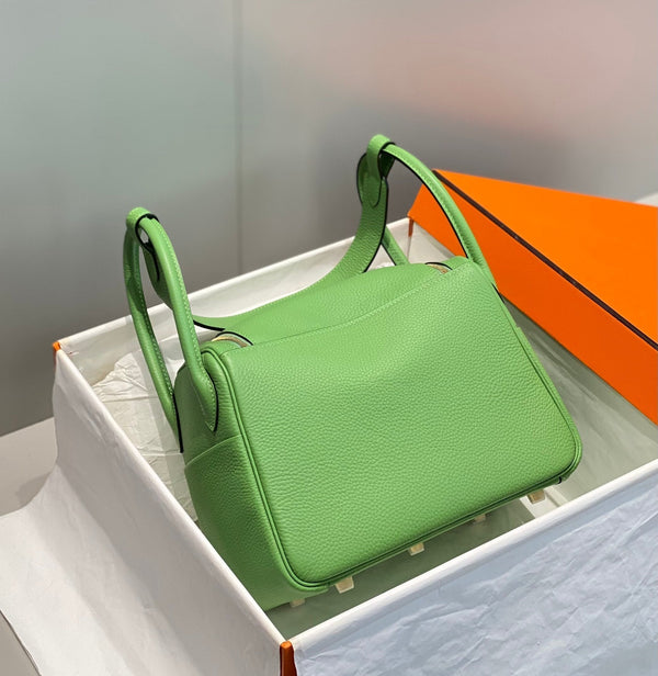 BORSA HM LINDY 30 VERDE KELLY TAURILLON CLEMENCE PELLE