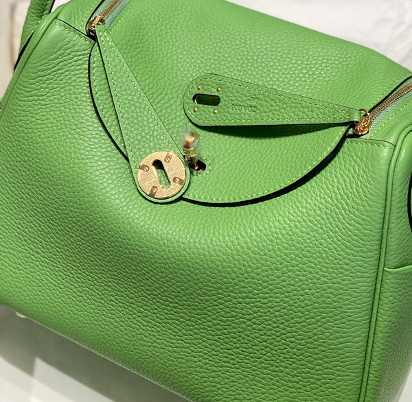 BORSA HM LINDY 30 VERDE KELLY TAURILLON CLEMENCE PELLE