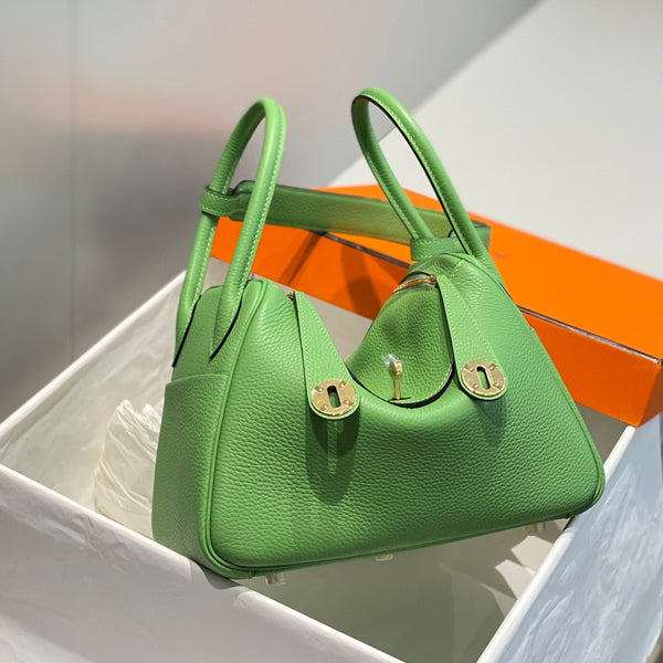 BORSA HM LINDY 30 VERDE KELLY TAURILLON CLEMENCE PELLE