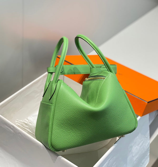 BORSA HM LINDY 30 VERDE KELLY TAURILLON CLEMENCE PELLE