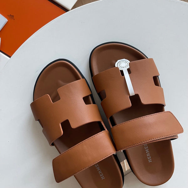 HM Men's Chypre Slide Marrone Pelle di vitello 538602