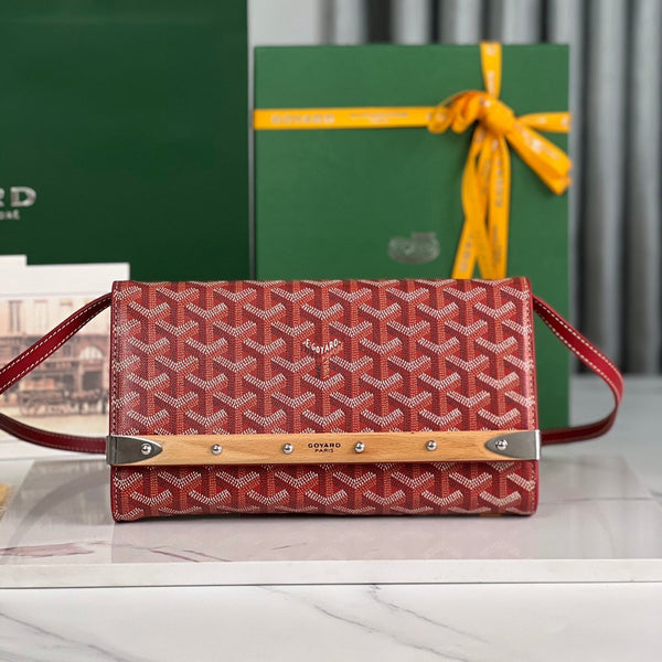 POCHETTE MONTE-CARLO PM 25 IN TELA GOYARDINE CLASSICA ROSSA