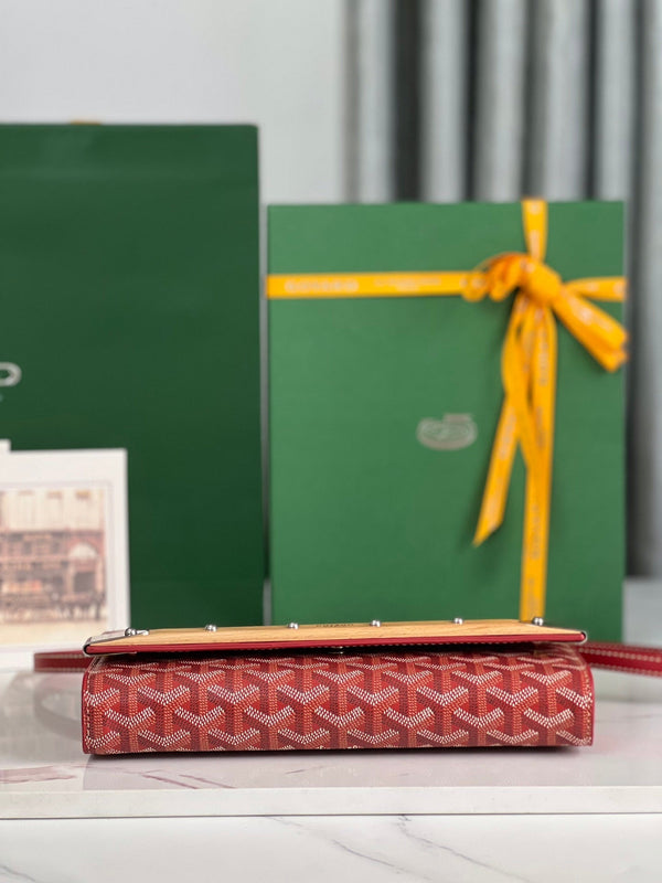 POCHETTE MONTE-CARLO PM 25 IN TELA GOYARDINE CLASSICA ROSSA
