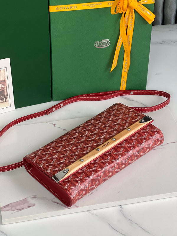 POCHETTE MONTE-CARLO PM 25 IN TELA GOYARDINE CLASSICA ROSSA