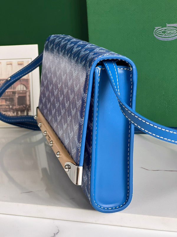 POCHETTE MONTE-CARLO PM 25 IN TELA GOYARDINE BLU ZAFFIRO