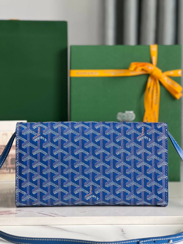 POCHETTE MONTE-CARLO PM 25 IN TELA GOYARDINE BLU ZAFFIRO