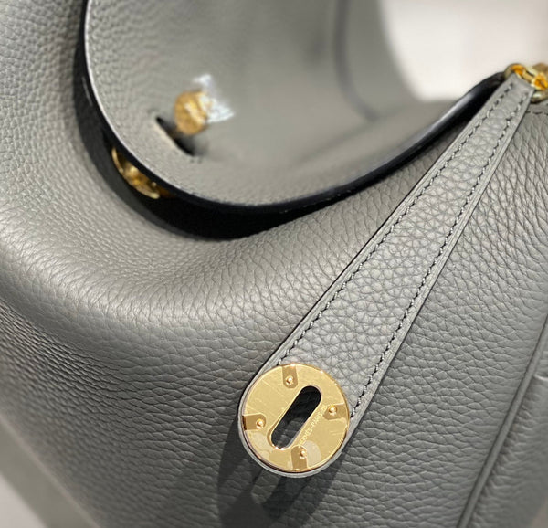 HM LINDY 30 BAG GRAY TAURILLON CLEMENCE LEATHER