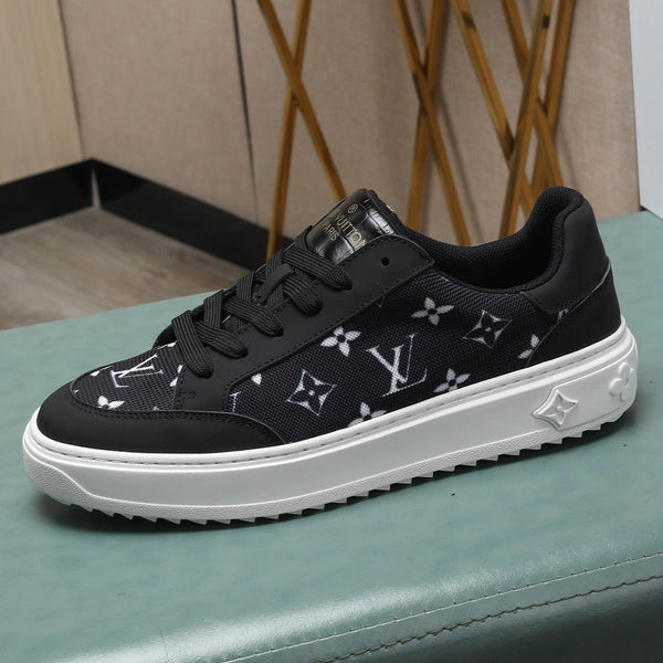 SNEAKERS LV IN PELLE DI VITELLO NERA E TELA MONOGRAM