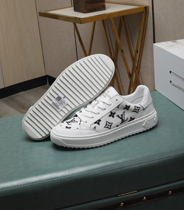 SNEAKERS LV IN PELLE DI VITELLO BIANCA E TELA MONOGRAM