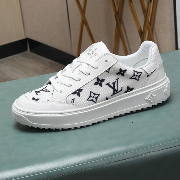 SNEAKERS LV IN PELLE DI VITELLO BIANCA E TELA MONOGRAM