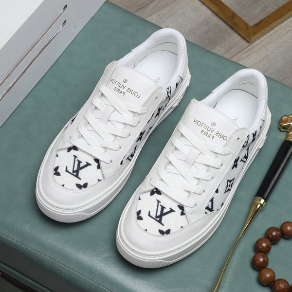 SNEAKERS LV IN PELLE DI VITELLO BIANCA E TELA MONOGRAM
