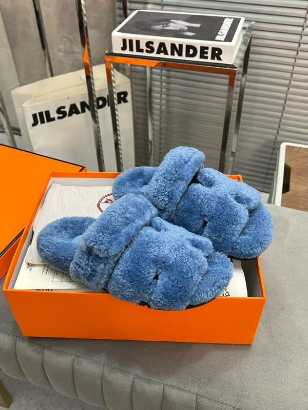 HM Chypre Sandal Blue Fleece Wool  953867