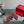 VT 25 Rockstud Flat Sandals Ruby Red PVC Sheepskin