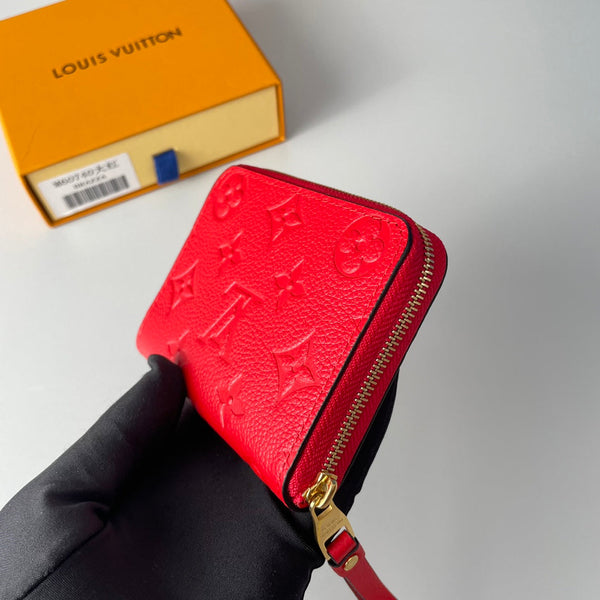 LV M60740 Portamonete Zippy in pelle monogrammata rossa 221610