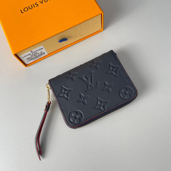 LV M60740 Zippy Coin Purse Blue Monogram Empreinte Leather 221611