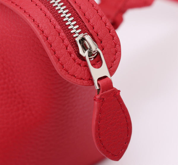 BORSA NANO SMILE 18 IN PELLE DI VITELLO ROSSO CREMISANO