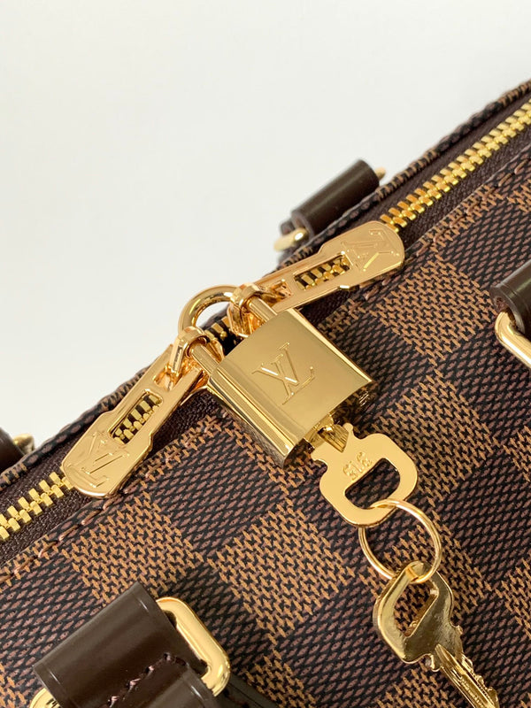 LV Speedy Bandoulière 20cm Brown Damier Ebene Canvas GHW