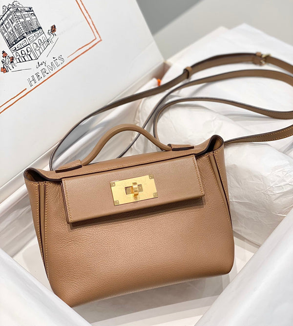HM 24/24 Mini Bag 21cm Brown Evercolor Gold Hardware