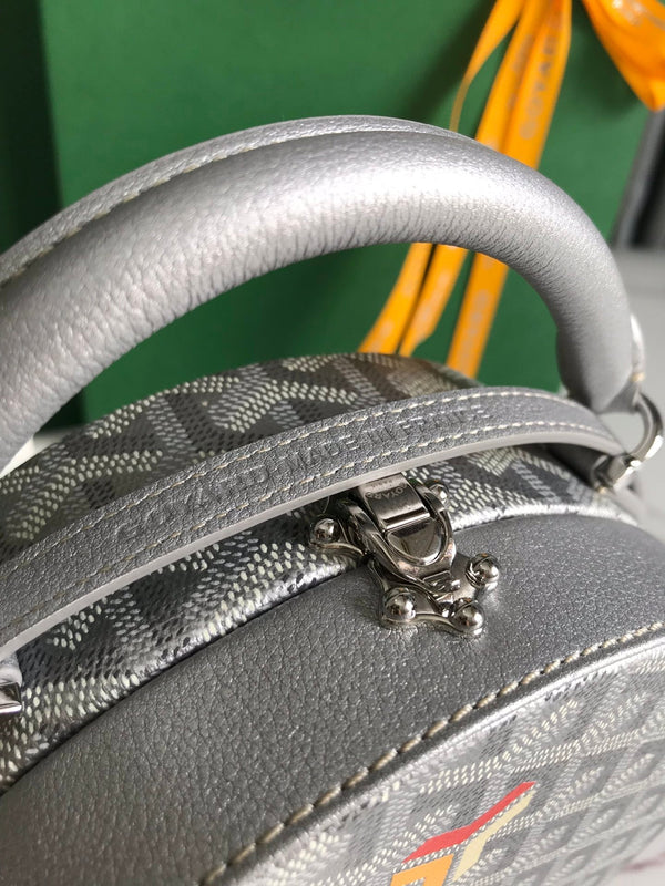 BORSA TRUNK ALTO HATBOX 18 IN TELA GOYARDINE GRIGIA