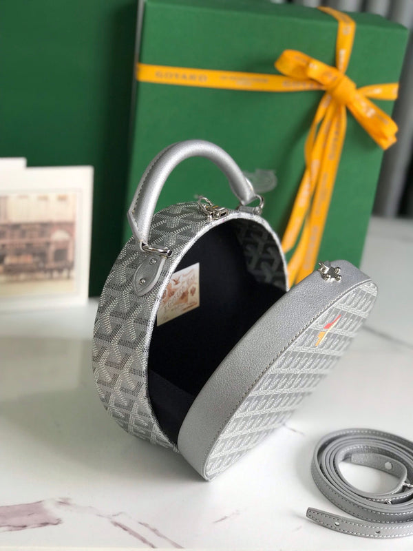 BORSA TRUNK ALTO HATBOX 18 IN TELA GOYARDINE GRIGIA