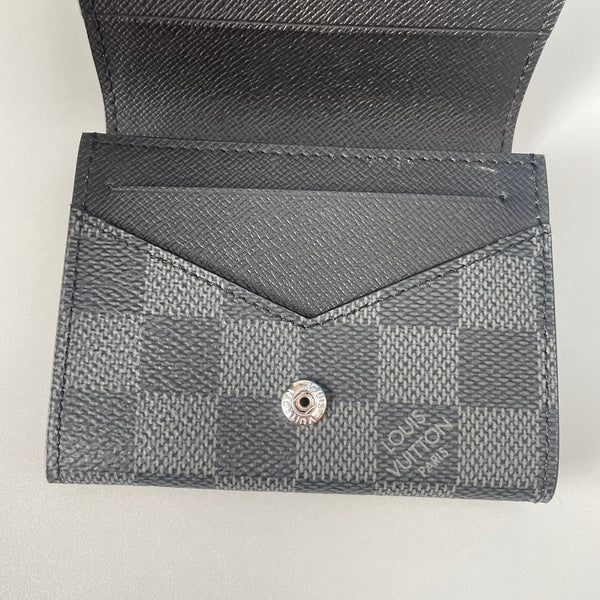 Porta carte LV Enveloppe Carte De Visite Tela Damier Graphite 221501