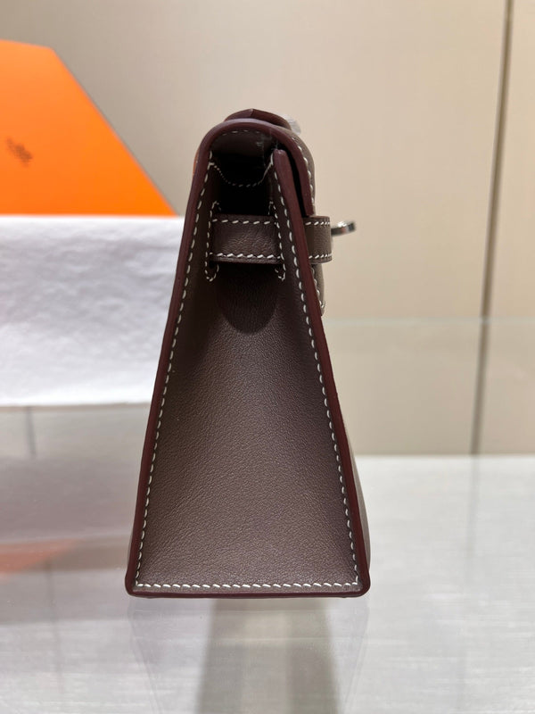 HM KELLY POCHETTE 22CM ETAN SWIFT ARGENTO HARDWARE