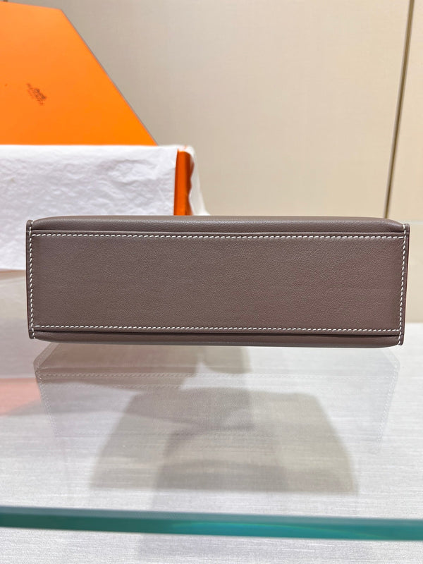 HM KELLY POCHETTE 22CM ETAN SWIFT ARGENTO HARDWARE