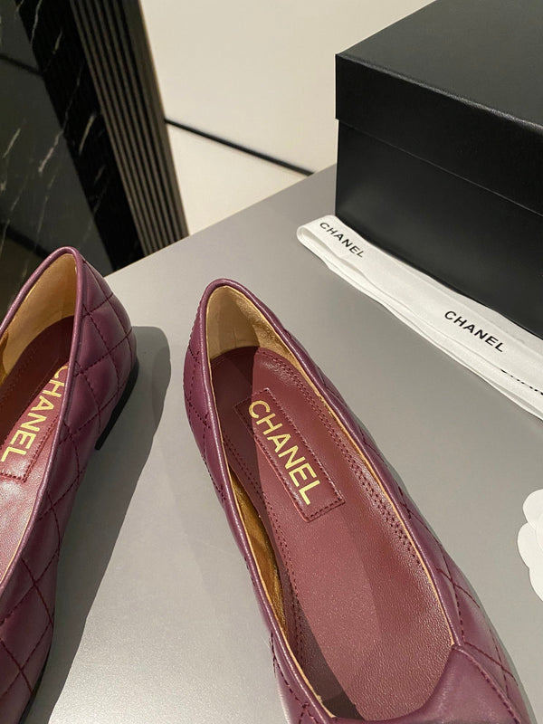 CC 26s Ballet Flat Mulberry Purple Lambskin