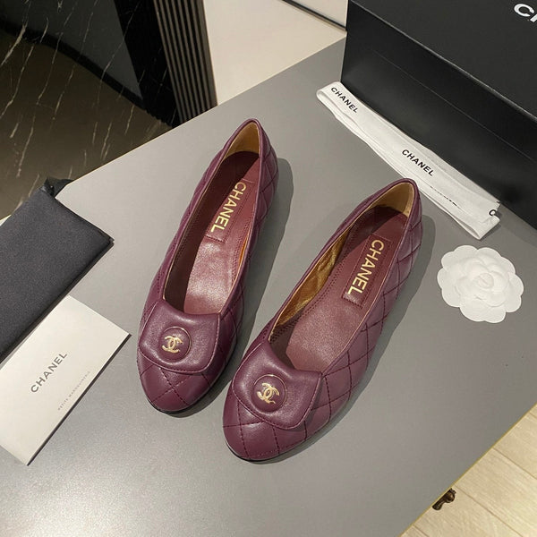 CC 26s Ballet Flat Mulberry Purple Lambskin