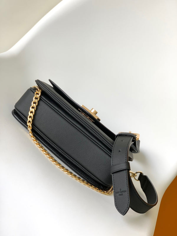 LV Oxford Handbag 22cm Black Grain Cowhide GHW