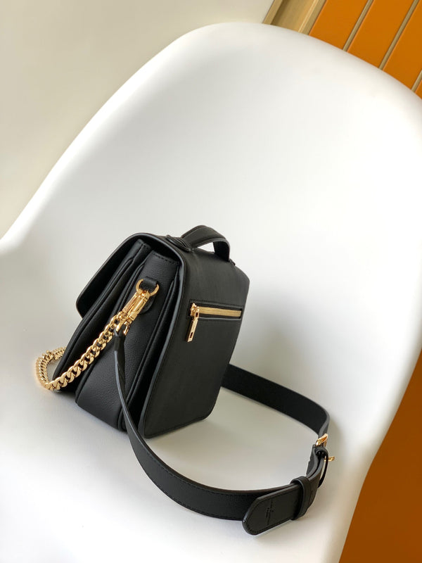 LV Oxford Handbag 22cm Black Grain Cowhide GHW