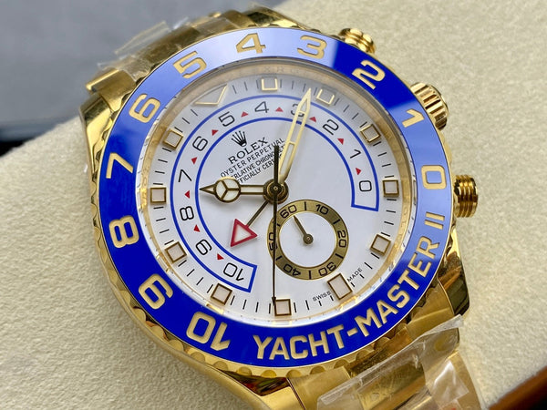Rolex Yacht-Master II 44mm quadrante bianco oro 