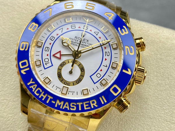 Rolex Yacht-Master II 44mm quadrante bianco oro 