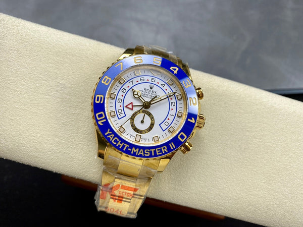 Rolex Yacht-Master II 44mm quadrante bianco oro 