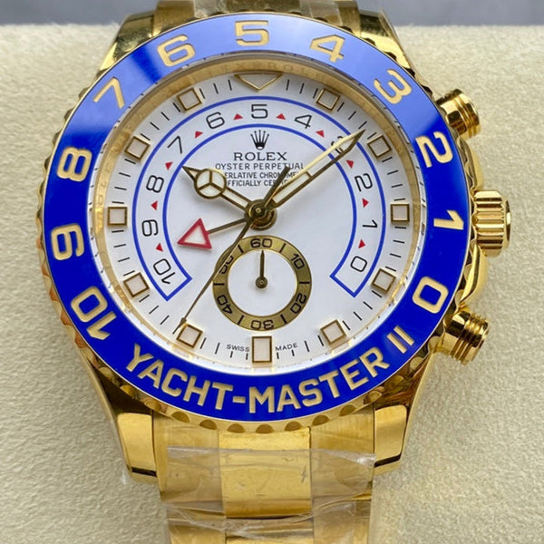 Rolex Yacht-Master II 44mm quadrante bianco oro 