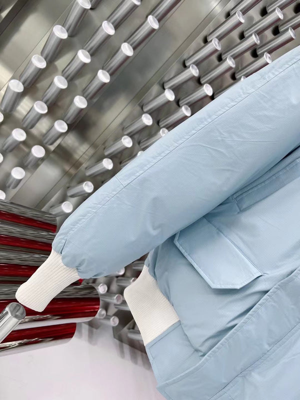 C. Goose Down jacket Could Blue Polyester 0042