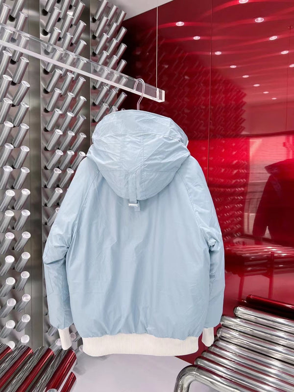 C. Goose Down jacket Could Blue Polyester 0042