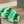 LAMB WOOL SLIPPER GREEN AND BLACK