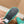FURRY SLIDES IN TURQUOISE CURLY SHEARLING