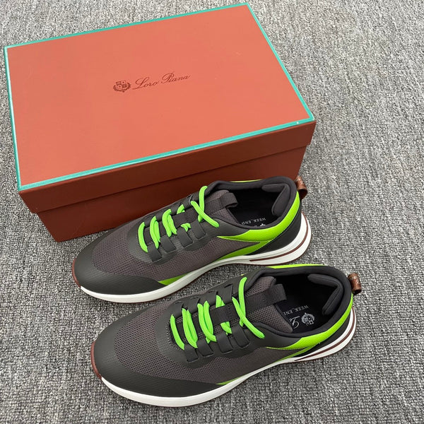LP BRUNELLO SNEAKERS MULTI-FERRO E CHARTREUSE IN VITELLO MESH