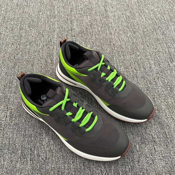 LP BRUNELLO SNEAKERS MULTI-FERRO E CHARTREUSE IN VITELLO MESH