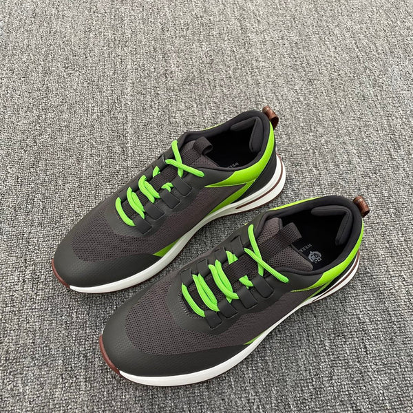 LP BRUNELLO SNEAKERS MULTI-FERRO E CHARTREUSE IN VITELLO MESH