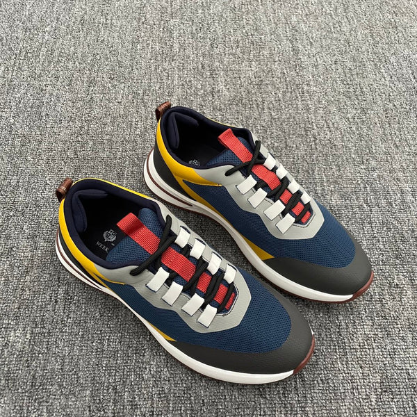 LP BRUNELLO SNEAKERS MULTI - VITELLO A RETE ANTRACITE E NAVY