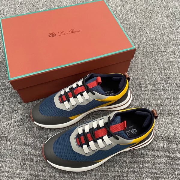 LP BRUNELLO SNEAKERS MULTI - VITELLO A RETE ANTRACITE E NAVY