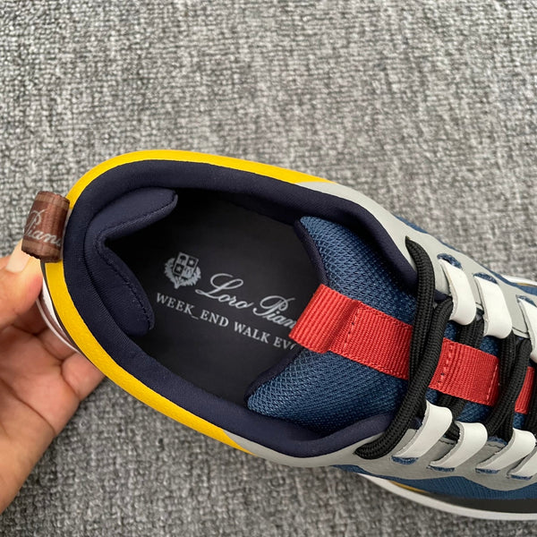 LP BRUNELLO SNEAKERS MULTI - VITELLO A RETE ANTRACITE E NAVY