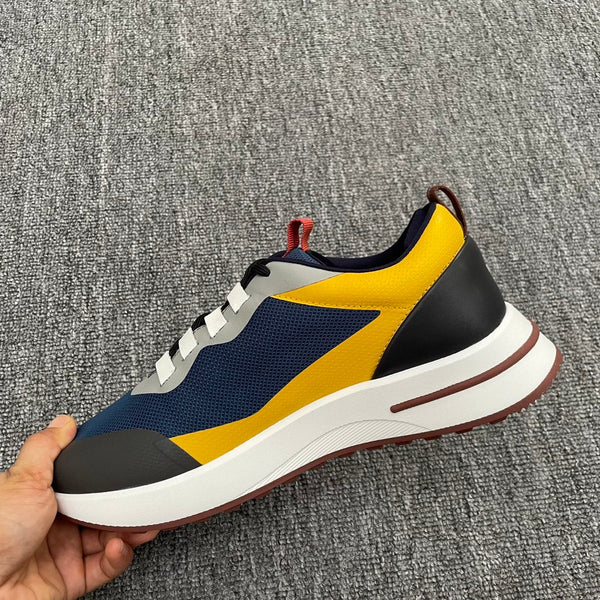 LP BRUNELLO SNEAKERS MULTI - VITELLO A RETE ANTRACITE E NAVY